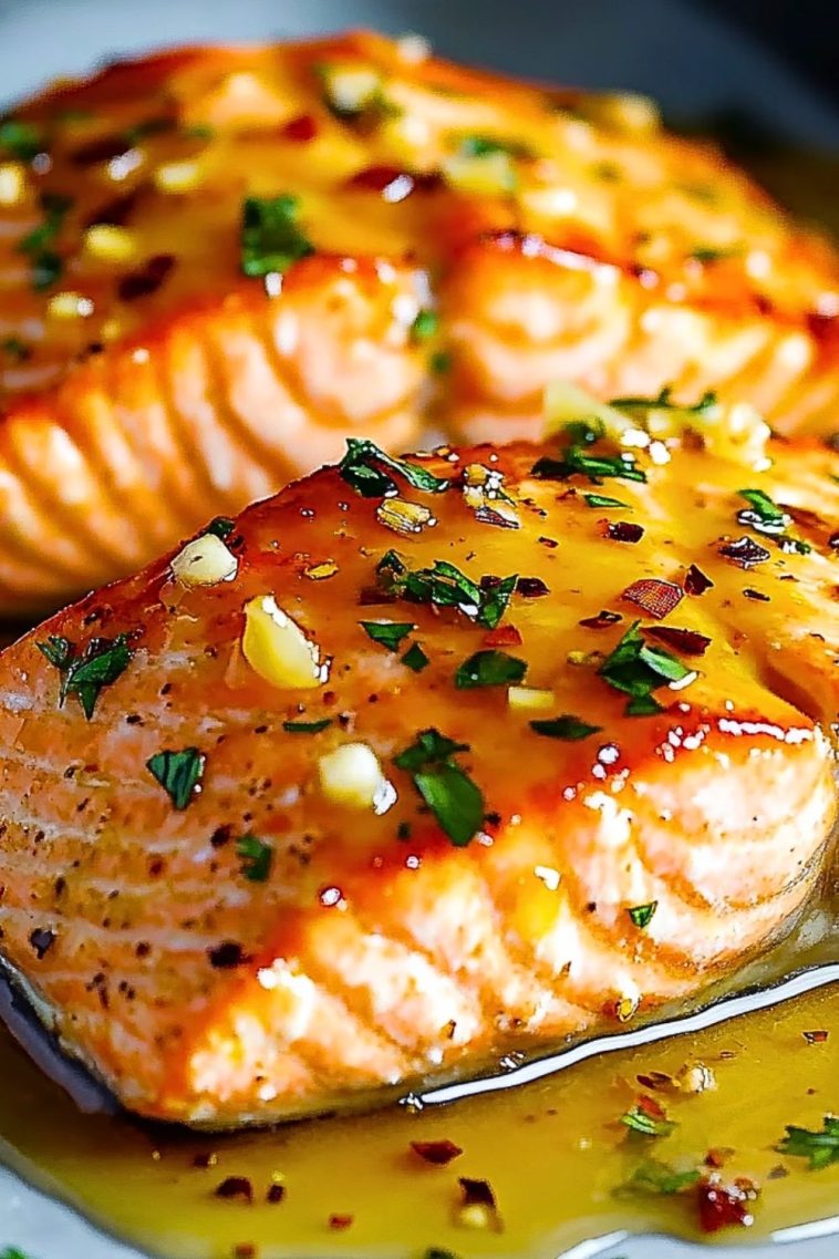 Honey Garlic Butter Baked Salmon - Cook Craze